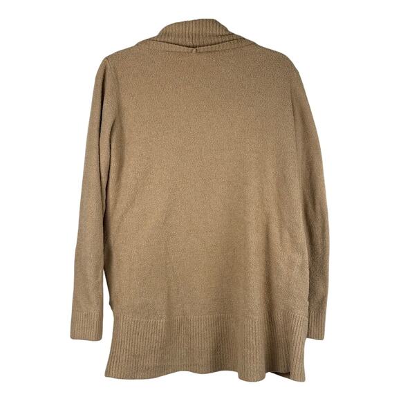 Barefoot Dreams Tan CozyChic Lite Circle Cardigan Loungewear w/ Pockets - Medium - Picture 4 of 6
